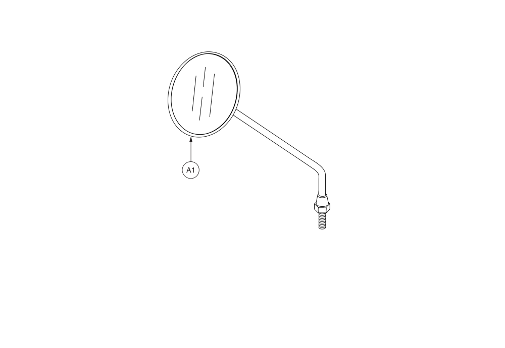 Rear View Mirror - Delta Tiller parts diagram