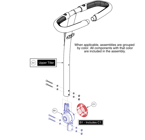 Tiller,4 Wheel, Gogo Endurance parts diagram