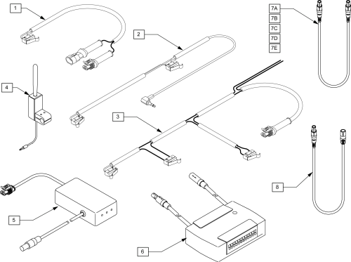 Tilt System Harnesses parts diagram