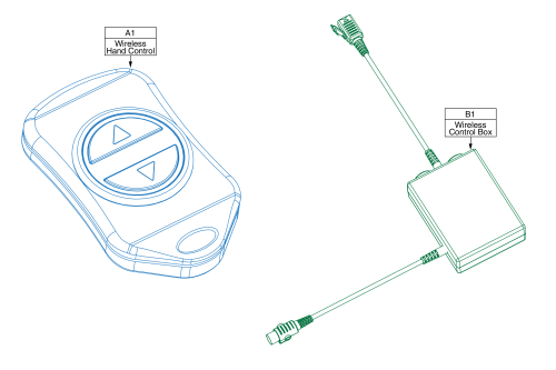 Wireless Hand Control / Control Box parts diagram