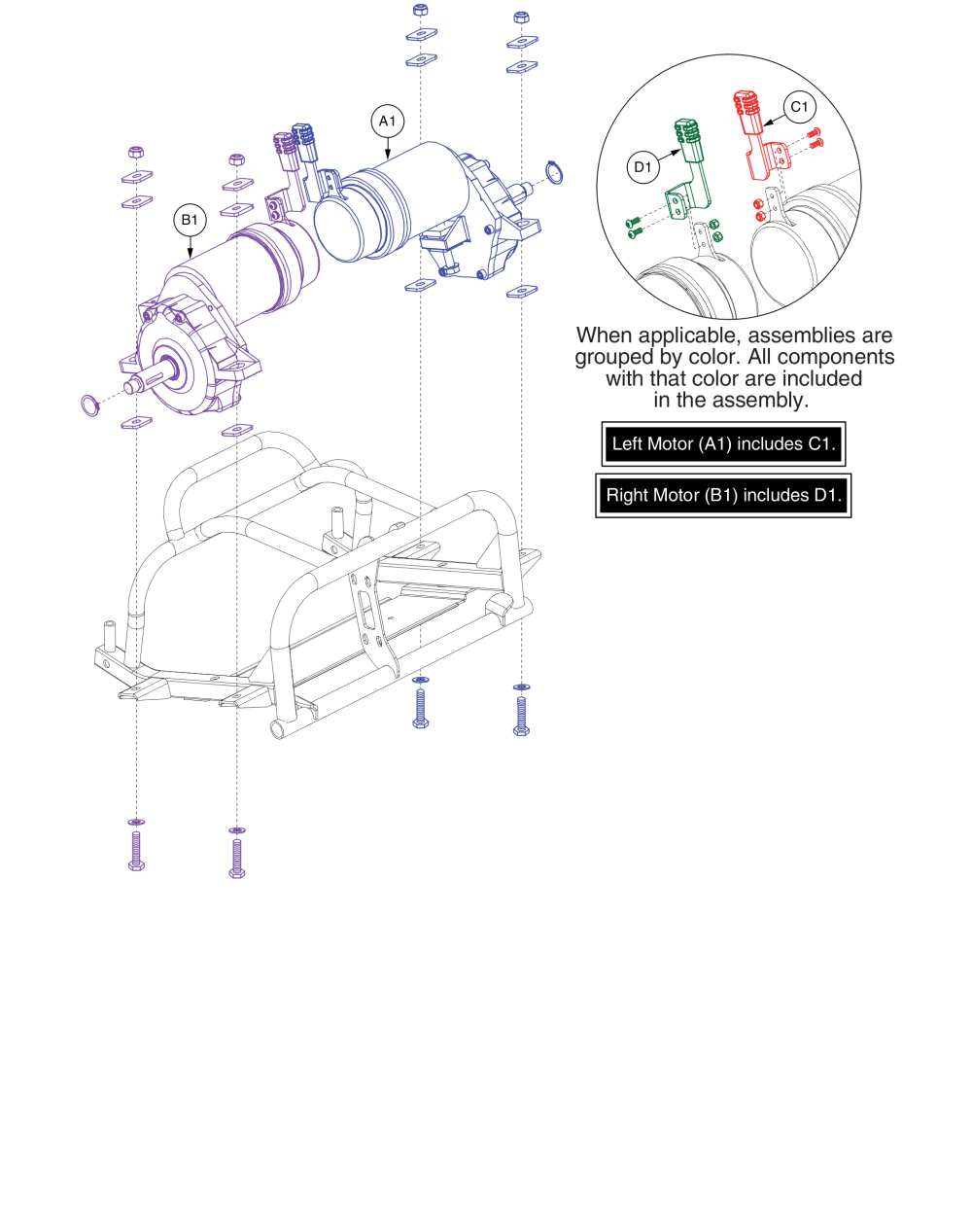 Motor Assy parts diagram