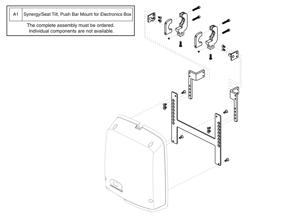 Electronics Box To Push Bar Mounting Bracket, Tb2 parts diagram