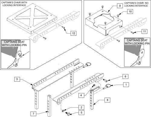 Captains Seat Interface parts diagram