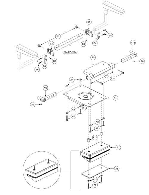 Jazzy Select - Select Pinchless Solid Seat 16-20w parts diagram