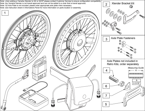 Gen 2 Xtender Retro Kit Q2x parts diagram