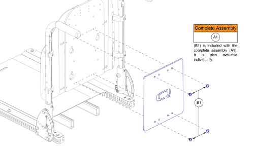 Cosmetic Cover, Static Seat With No Electronics, Back Canes parts diagram