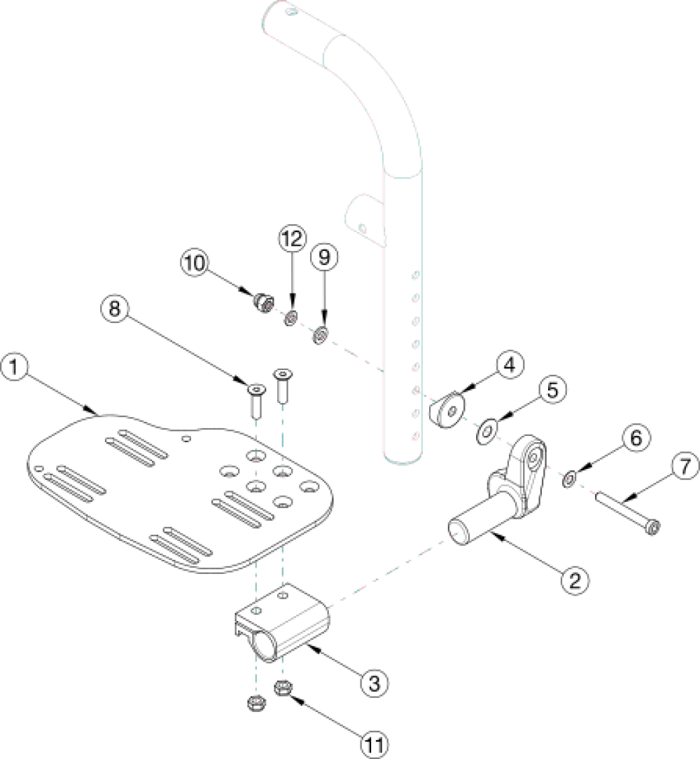 Cr45 Footplates - Angle Adjustable Front Mount parts diagram