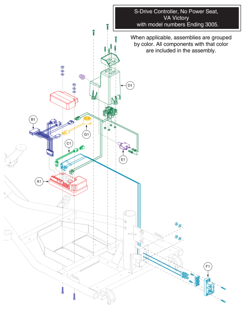 S-drive Controller, Va Victory, No Power Seat, For Models Ending In 3005. parts diagram