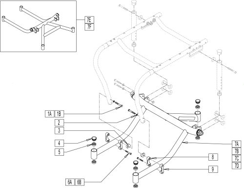 Allcourt Base Frame parts diagram