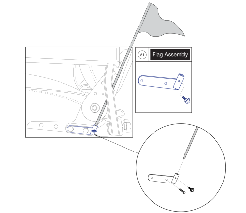 Flag Assembly - 115° Ltd. Recline Captain's Seat parts diagram