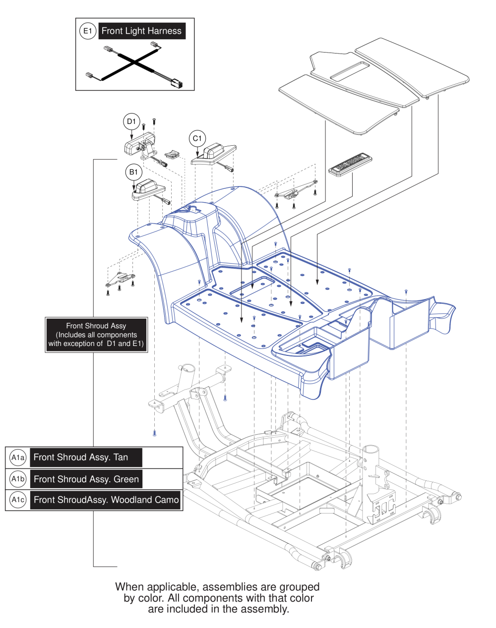 Front Shroud Assy parts diagram