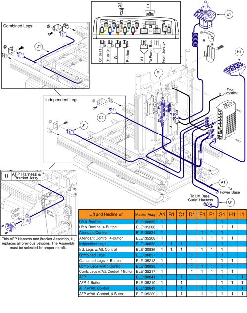 Harnessess, Lift And Recline, Tb3 / Q-logic 2 parts diagram