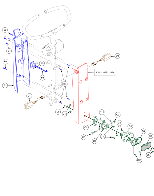 Celebrity Dx / Xl Tiller Shroud Assy parts diagram