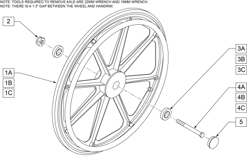 8 Spoke Mag Wheel parts diagram