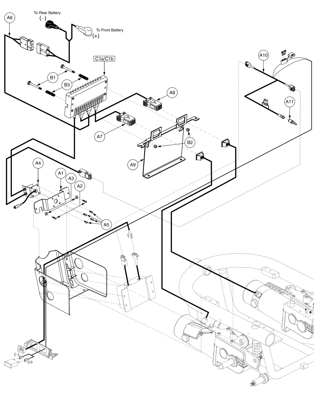 Remote Plus, Quantum Ready, Onboard Charger, Electrical Assembly, Jazzy 610 parts diagram