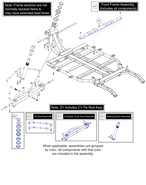 4-whl Main Frame parts diagram