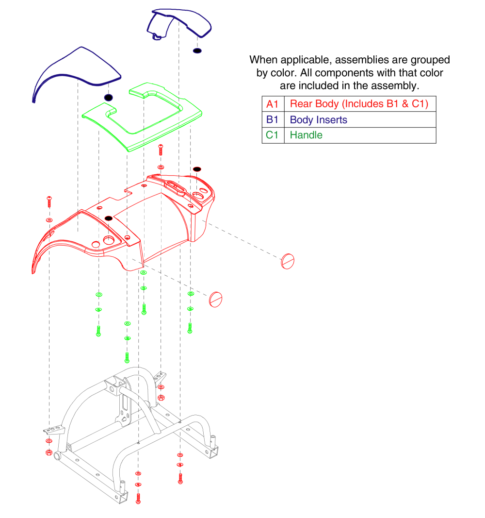 Rear Shroud Assy parts diagram