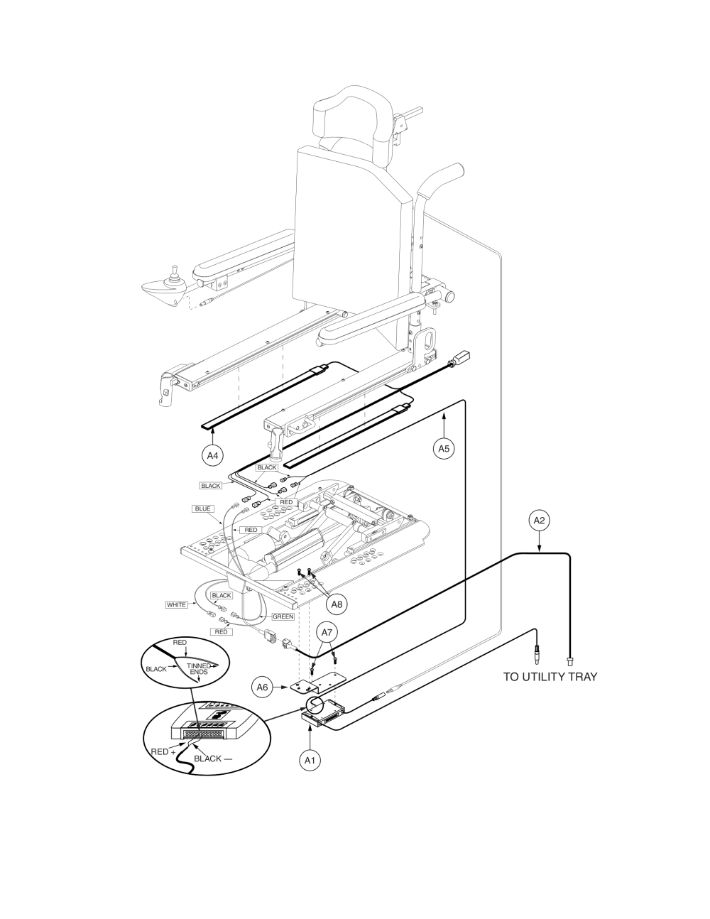 Tb1 Tilt, Remote Plus Thru Joystick, Alm Under Seat, Gen 2 parts diagram