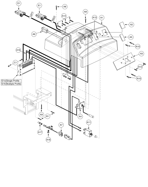 Remote Plus, Quantum Ready, Electronics Assembly, Jazzy 1113 Ats parts diagram