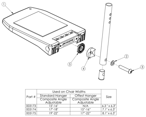 Focus / Flip / Arc Composite Angle Adjustable Footplate parts diagram