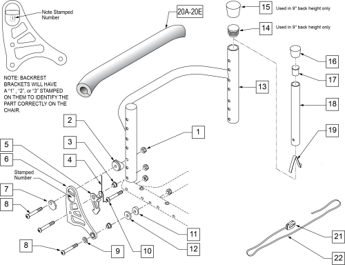 Folding Aluminum Back Lock parts diagram