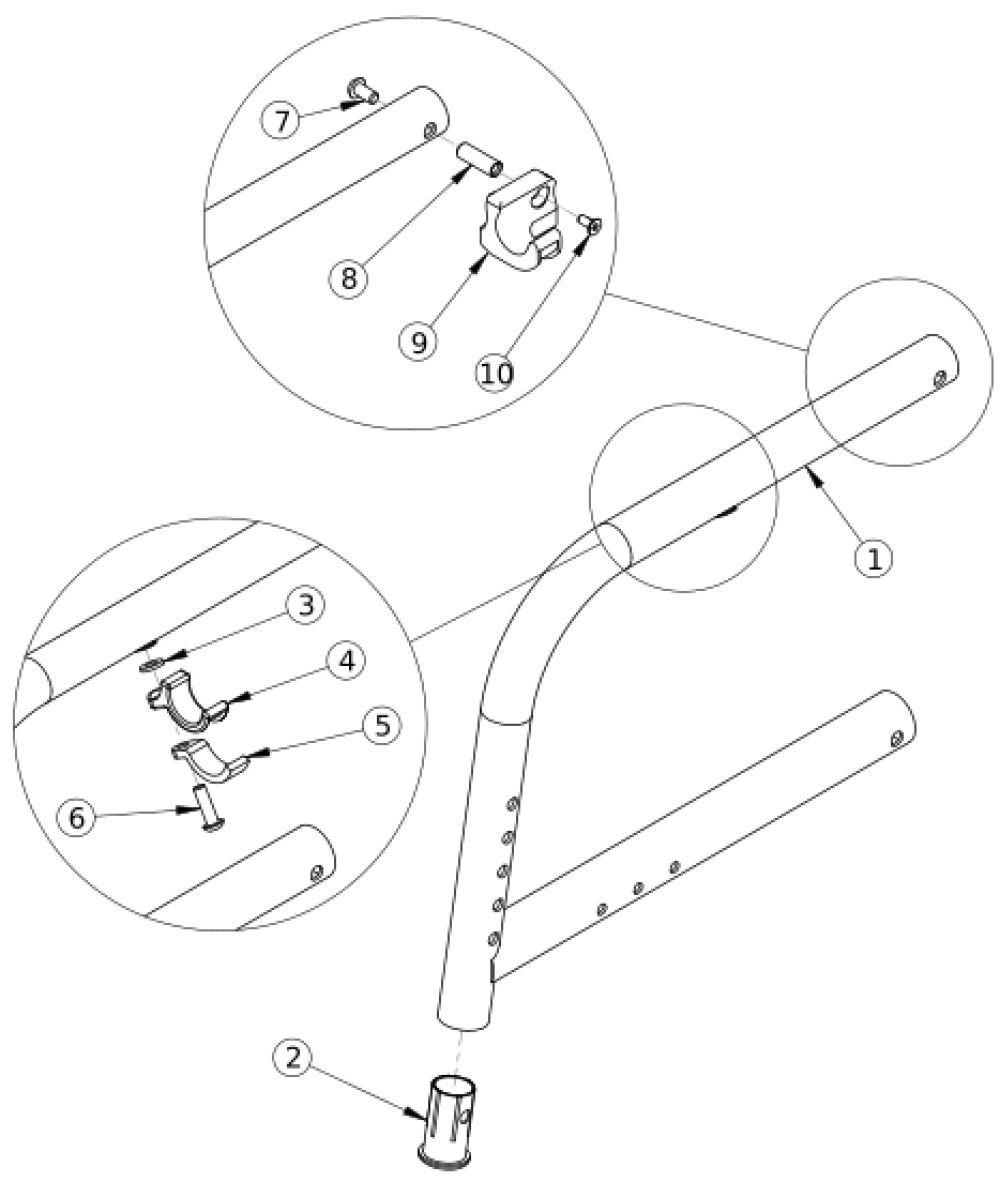 Catalyst 80 Degree Fixed Front Frame parts diagram