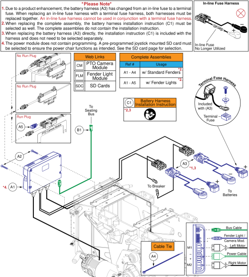 Ql3 Electronics, Std. Motors, Light Fenders / Pto Qbc, Stretto parts diagram