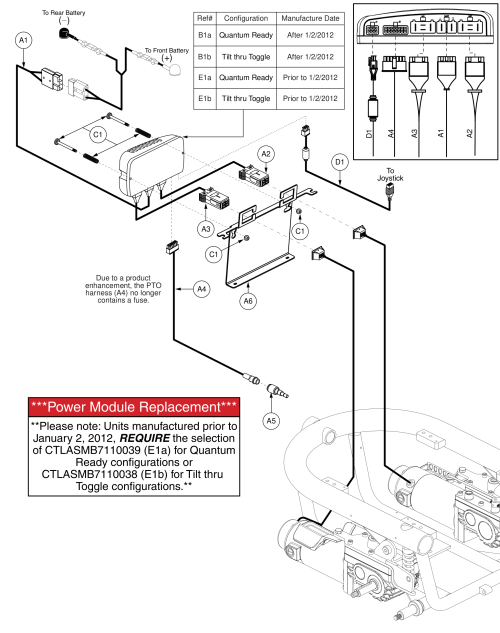 Q-logic Electronics, Quantum Ready/tilt Thrutoggle, Off-board Charger, Q610 parts diagram