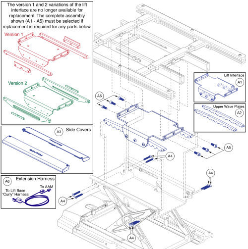 Lift Only Interface Plate, Tb3 parts diagram