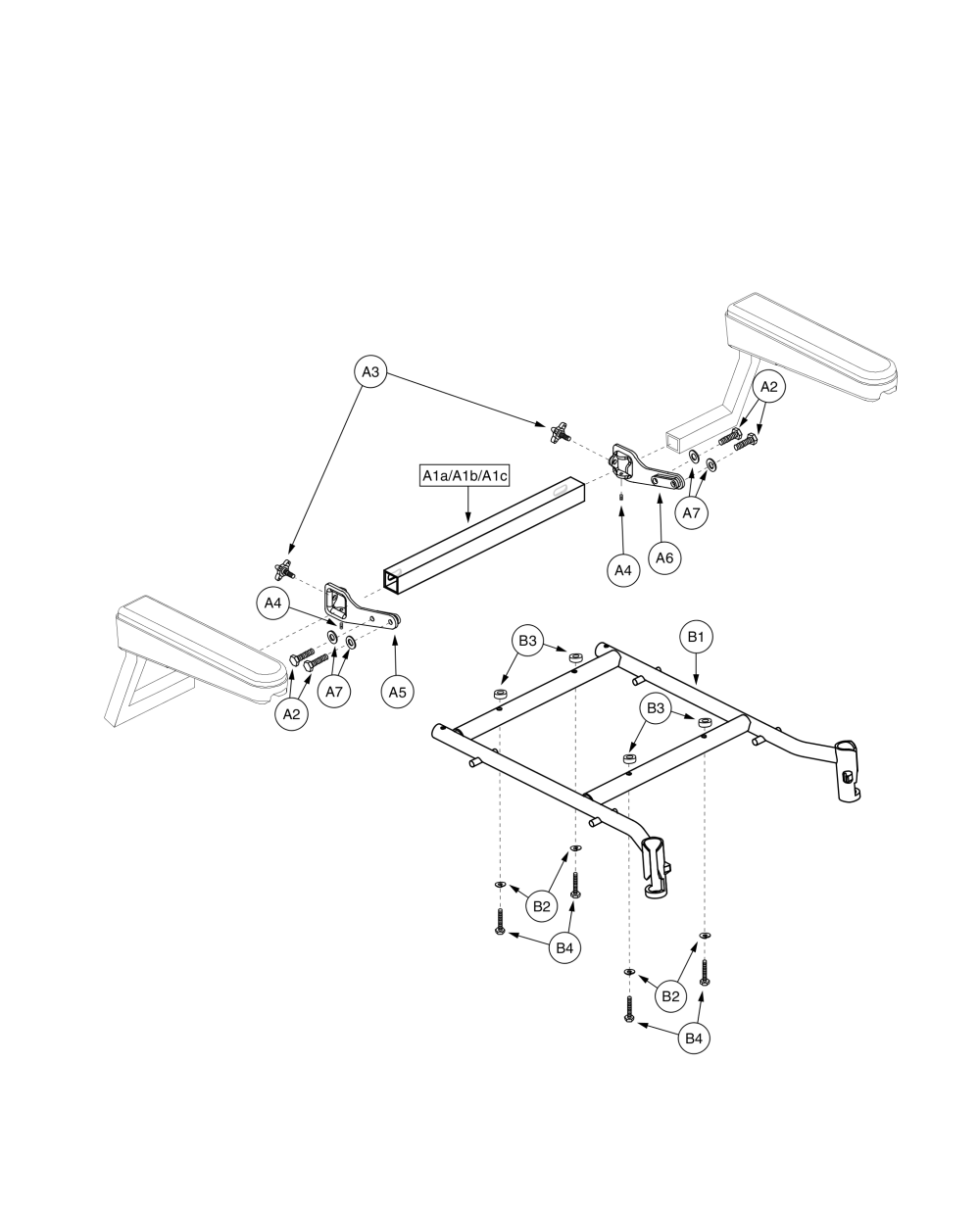 H-frame - 16 - 20w X 20d, Ltd Recline, Solid Seat Pan, Elr / Sa parts diagram