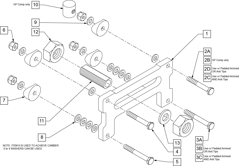Axle Plate Standard parts diagram