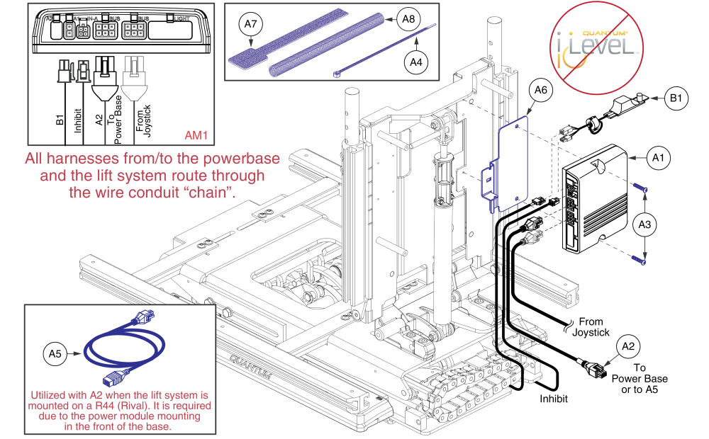 Ne+ Lift, Reac Lift / Non I-level parts diagram