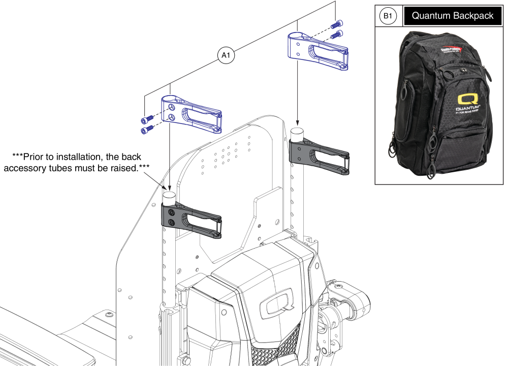 Backpack Holder, Tb3 parts diagram