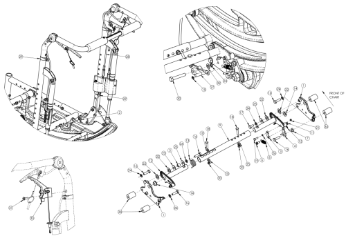 (discontinued 1) Focus Cr Hand Tilt Mechanism Reclining Back parts diagram
