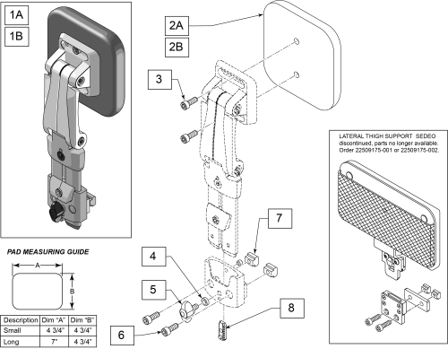 Pro Thigh Support parts diagram