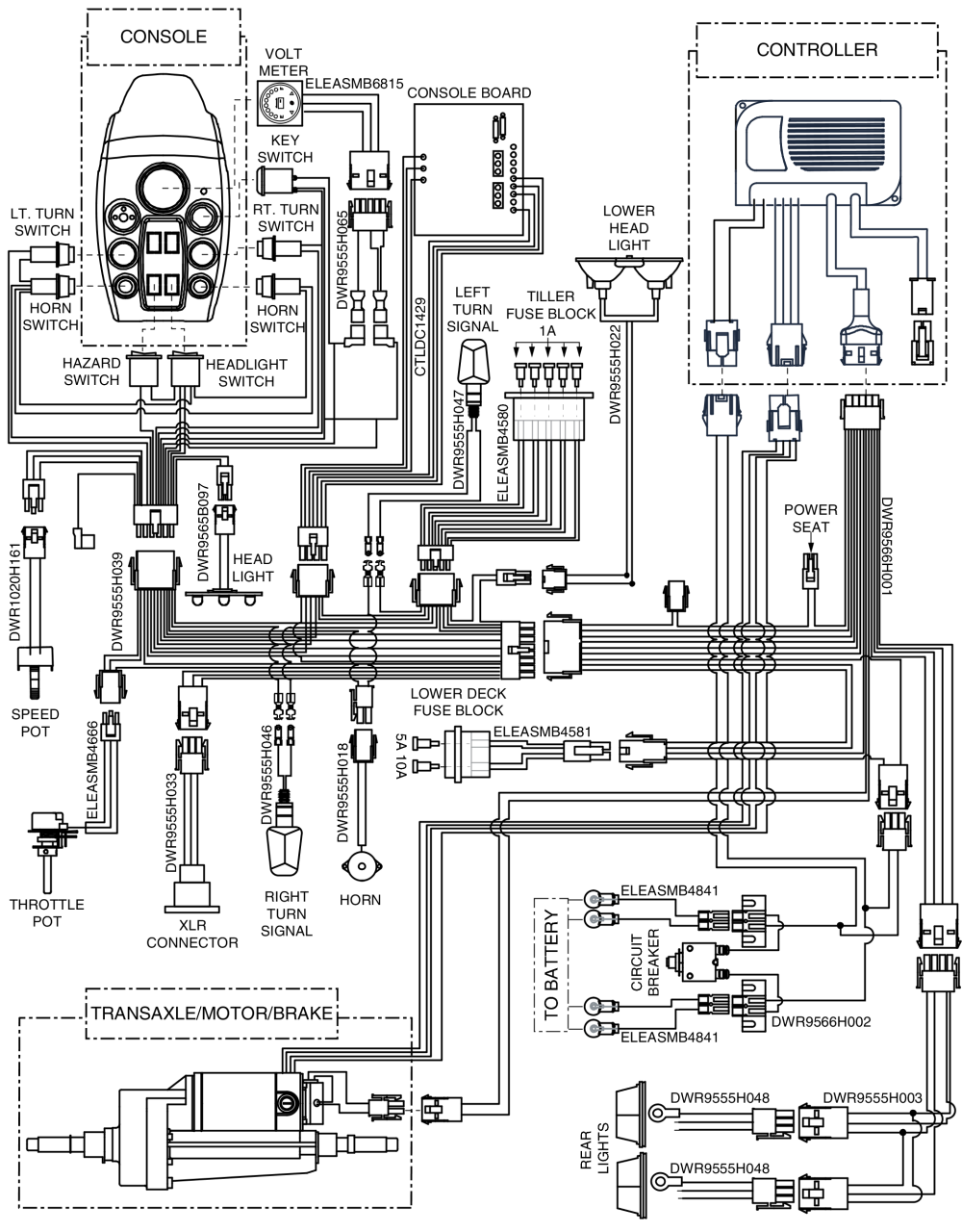 Electrical System Diagram, Celebrity Xl parts diagram
