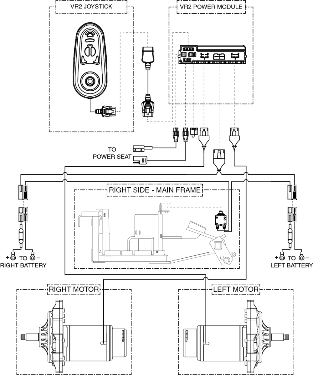 Electrical System Diagram, Vr2, Power Seat, Jazzy Select 6 2.0 parts diagram