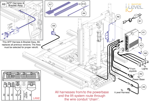 Lights Thru Lam2, Lift W/afp, Q-logic 2 / Ne+ - Reac Lift/i-level parts diagram