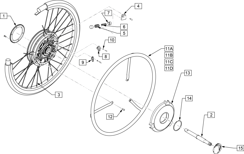 Jwx-2 Xtender Wheel Parts parts diagram