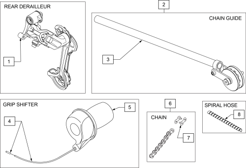 Grip Shift For Bike Derailleur Gear parts diagram