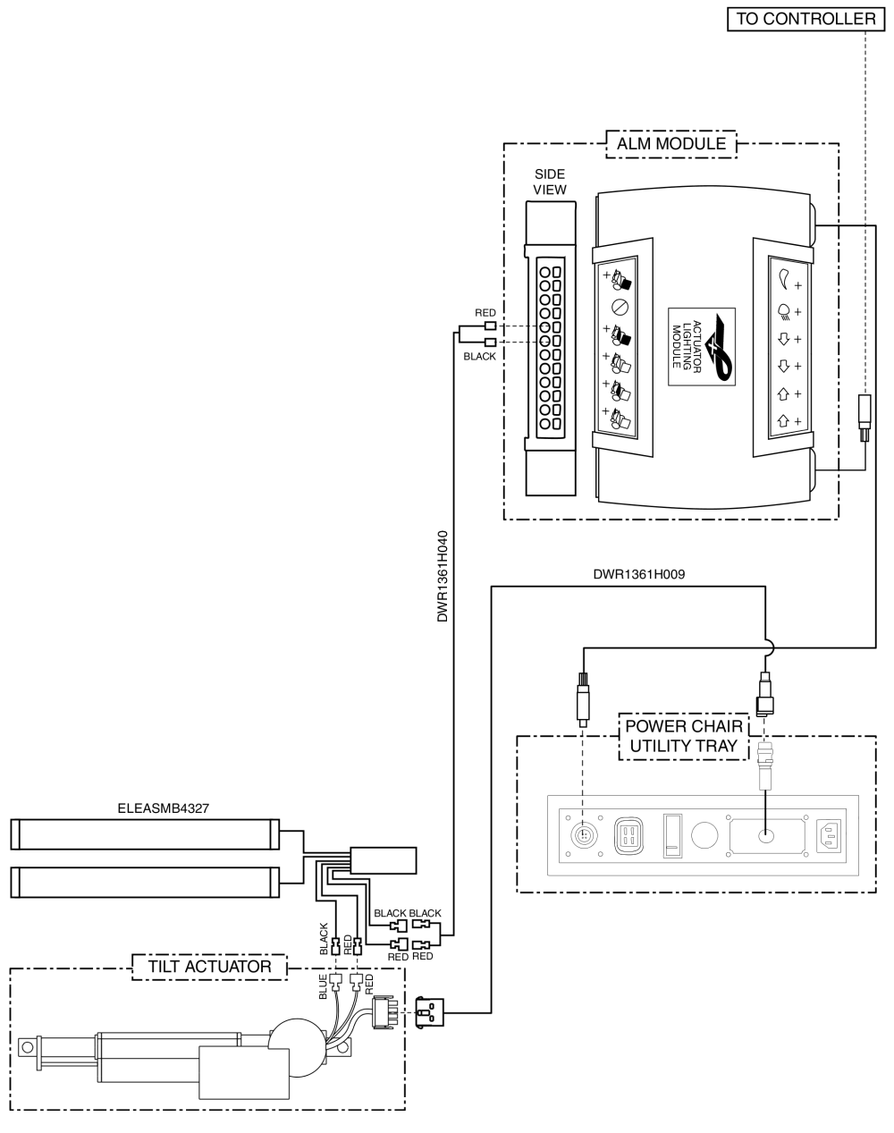 Electrical Diagram - Tilt Thru Joystick, Remote Plus, Gen 2 parts diagram