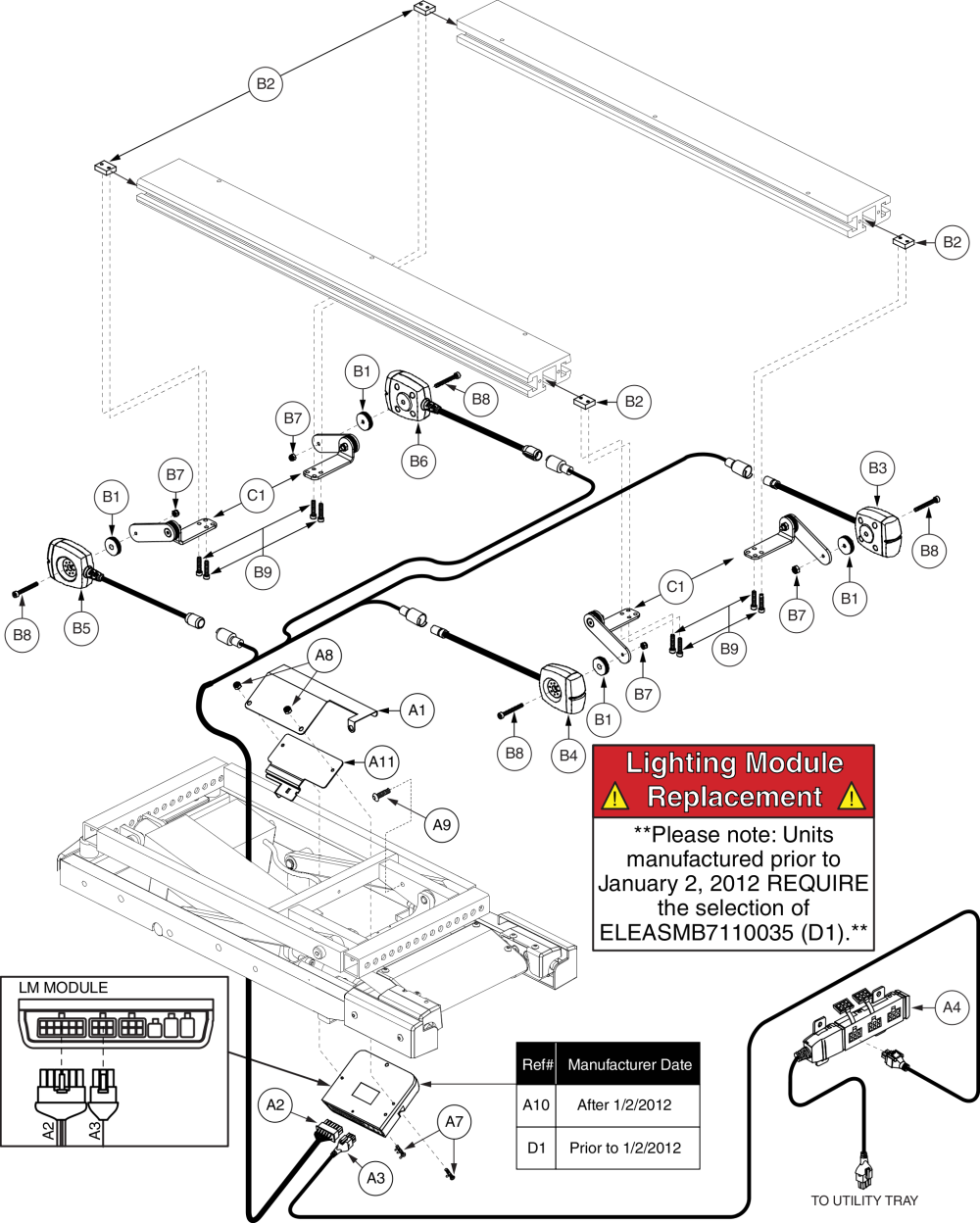 Q-logic, Led Lights, Power Seat W/ Tilt Or Tilt And Recline parts diagram