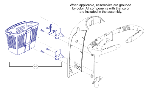 Front Basket Assy parts diagram