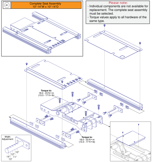 Pediatric Seat Frame: 10