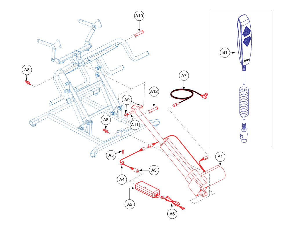 L225, Lv1,  Dual Lead W/ Boost Capacitor, Motor Assembly parts diagram