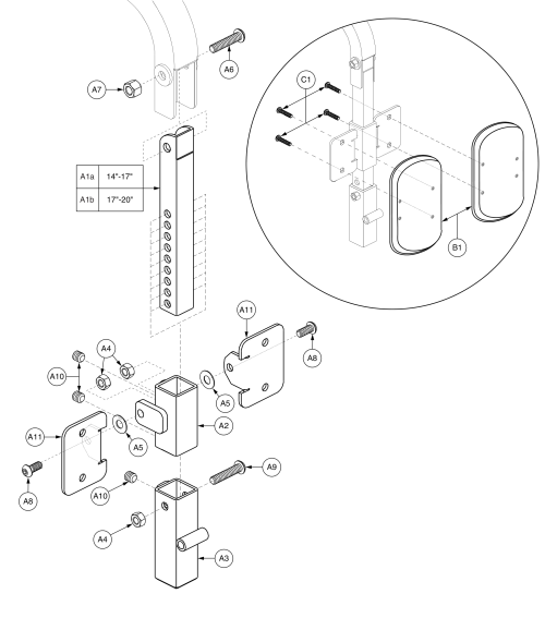 Synergy Seating High Mount Foot Platform, 14