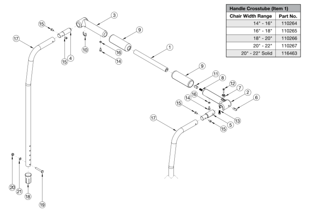 Catalyst E Backrest - 8 Degree Bend With Rigidizer Bar parts diagram