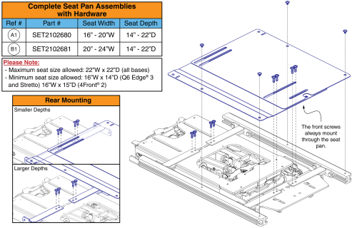 Seat Pans, Tru Balance® 4 parts diagram