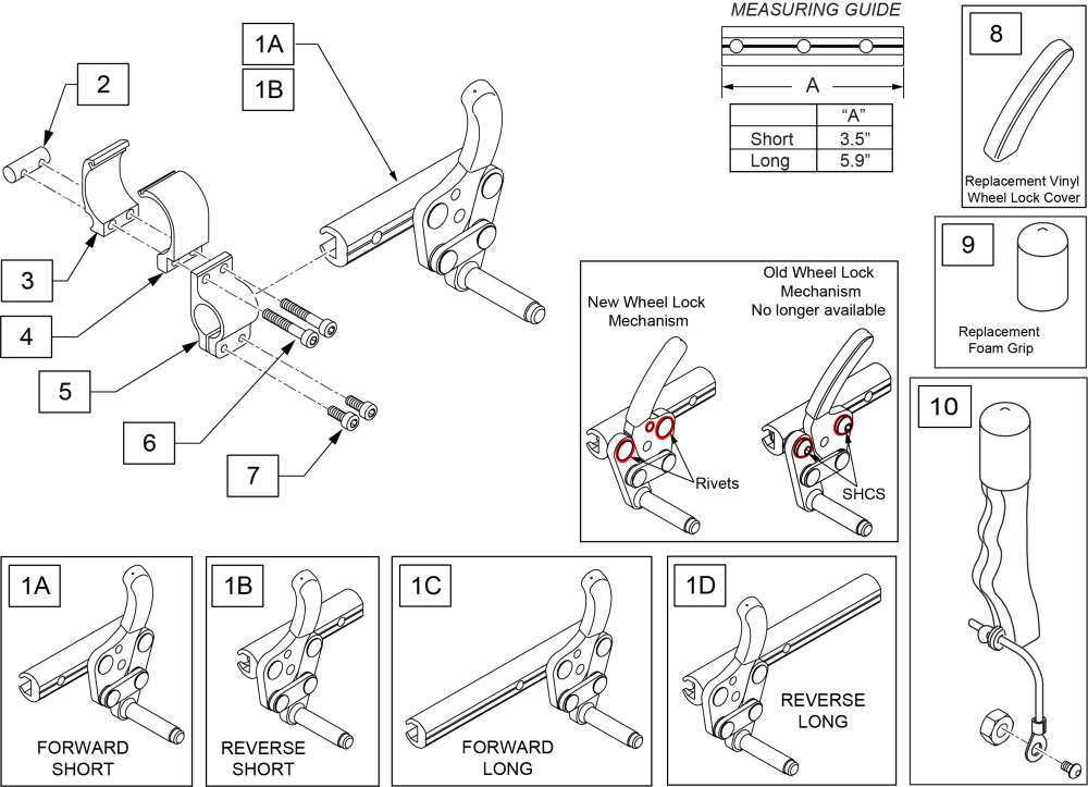 Push To Lock Wheel Lock Nitrum parts diagram