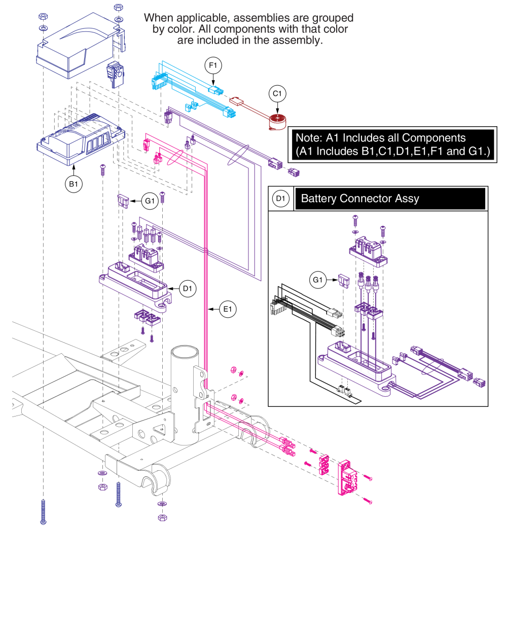 Pre Xlr Console (models Ending 1003-1006) parts diagram